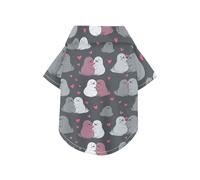 Funny Nile Seals Hearts - Polo de verano para perro, con botones, ligero y transpirable, ropa para mascotas, sudadera para cachorros, gatitos, perfecto para el uso diario y sesiones de fotos, talla XL