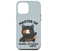 Funny Ninja Cat Master of Panic Attacks Art Anxiety Carcasa para iPhone 12 Pro MAX