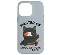 Funny Ninja Cat Master of Panic Attacks Art Anxiety Carcasa para iPhone 14 Pro MAX