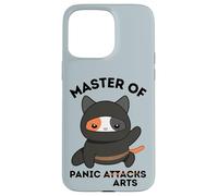 Funny Ninja Cat Master of Panic Attacks Art Anxiety Carcasa para iPhone 15 Pro MAX