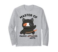 Funny Ninja Cat Master of Panic Attacks Art Anxiety Manga Larga