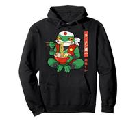 Funny Ninja Grumpy Frog Eat Ramen - Arte Samurai japonés Sudadera con Capucha