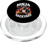 Funny Ninja of The Backyard Saying BBQ Humor Grill Mujeres Hombres PopSockets PopGrip para MagSafe