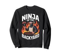 Funny Ninja of The Backyard Saying BBQ Humor Grill Mujeres Hombres Sudadera
