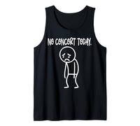 Funny No Concert Today Sad Boring Stickman Music Lovers Camiseta sin Mangas