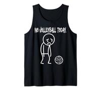 Funny No Volleyball Today Sad Boring Stickman Sport Lovers Camiseta sin Mangas