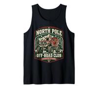 Funny North Pole Off-Road Club Sleigh Rig División Navidad Camiseta sin Mangas