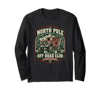 Funny North Pole Off-Road Club Sleigh Rig División Navidad Manga Larga