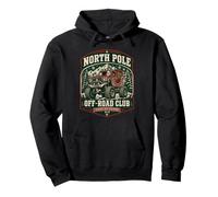 Funny North Pole Off-Road Club Sleigh Rig División Navidad Sudadera con Capucha