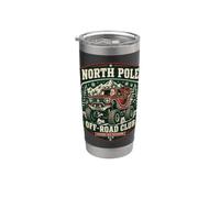 Funny North Pole Off-Road Club Sleigh Rig División Navidad Vaso térmico de acero inoxidable de doble pared
