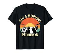 Funny Not A Morning Purrson Café Panda Mamá Energía Dormir Camiseta