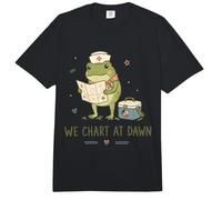 Funny Nurse Frog We Chart At Dawn Nursing Humor Comfort Colors Adult Heavyweight T-Shirt