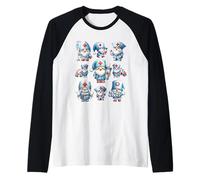 Funny Nurse GNOME Graphic For Women and Men Cute Nurse Life Camiseta Manga Raglan