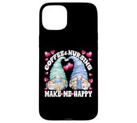 Funny Nurse Gnomes Couple For Women and Men Who Loves Coffee Carcasa para iPhone 15 Plus