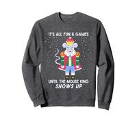 Funny Nutcracker Navidad RATÓN Rey Diversión & Juegos hasta Sudadera, Unisex para Adultos, Jaspeado Oscuro, S