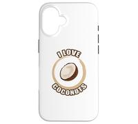 Funny Nutrition Love Coconuts Nutritionist Vegan Paleo Humor Carcasa para iPhone 16