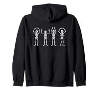 Funny O-H-I-O State Skeleton Letters Ohio Vintage Halloween Sudadera con Capucha