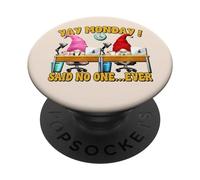 Funny Office Humor GNOME Graphic For Monday Sarcastic Office PopSockets PopGrip Adhesivo