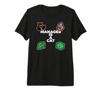 Funny Office Humor Manager Is A Cat Feline Boss Camiseta Premium