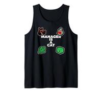 Funny Office Humor Manager Is A Cat Feline Boss Camiseta sin Mangas