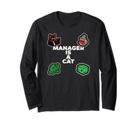 Funny Office Humor Manager Is A Cat Feline Boss Manga Larga