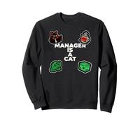 Funny Office Humor Manager Is A Cat Feline Boss Sudadera