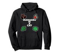 Funny Office Humor Manager Is A Cat Feline Boss Sudadera con Capucha