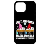 Funny Office Humor Monday GNOME Graphic Sponsored by Coffee Carcasa para iPhone 16 Pro MAX