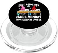 Funny Office Humor Monday GNOME Graphic Sponsored by Coffee PopSockets PopGrip para MagSafe