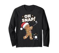 Funny Oh Snap Gingerbread Golf Christmas Holiday Art Manga Larga