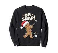 Funny Oh Snap Gingerbread Golf Christmas Holiday Art Sudadera