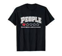 Funny One Star Review Personas Humor introvertido sarcástico Camiseta gráfica económica