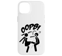 Funny Ooops Figures Stick Cartoon Fight, Girl Power Graphic Carcasa para iPhone 14 Plus