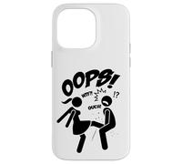 Funny Ooops Figures Stick Cartoon Fight, Girl Power Graphic Carcasa para iPhone 14 Pro MAX