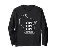 Funny Ope Wisconsin State Map Abierto Just Gonna Sneak Past You Manga Larga
