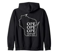 Funny Ope Wisconsin State Map Abierto Just Gonna Sneak Past You Sudadera con Capucha