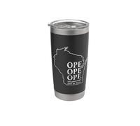 Funny Ope Wisconsin State Map abierto Just Gonna Sneak Past You Vaso térmico de acero inoxidable de doble pared