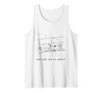 Funny Opossum Illustration Why Are You So Happy Camiseta sin Mangas