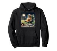 Funny Orange Cat Café Helado I Live Here Now Baseball Mom Sudadera con Capucha