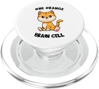 Funny Orange Cat - Una célula cerebral naranja PopSockets PopGrip para MagSafe
