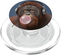 Funny Orangutan Music Lover Bubblegum Zoo Niños Niñas Niños PopSockets PopGrip para MagSafe