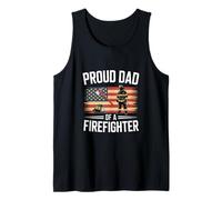 Funny Orgulloso Papá De Un Bombero Diciendo Héroe Camiseta sin Mangas