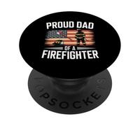 Funny Orgulloso Papá De Un Bombero Diciendo Héroe PopSockets PopGrip Adhesivo