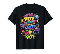 Funny Orgulloso Throwback I'm 70s Born 80s Raised 90s Fun Party Camiseta gráfica económica, Hombre, Negro, XL