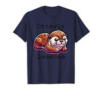 Funny Otterly Awesome Pun for Kids Girls Boys Otter Camiseta