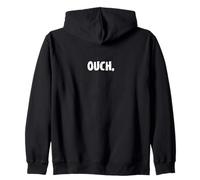 Funny Ouch Expressive Sensitive Classic Distressed Hombres Mujeres Sudadera con Capucha