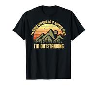 Funny Outdoor Outside Dad Joke I'm Outstanding Camiseta