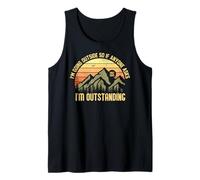 Funny Outdoor Outside Dad Joke I'm Outstanding Camiseta sin Mangas