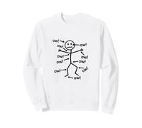 Funny OW OW OW OW Saying Body Pain Character Humor Sarcastic Sudadera