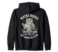 Funny Owl Bookworm Meme Quizás los Libros Son Adictos a mí Sudadera con Capucha